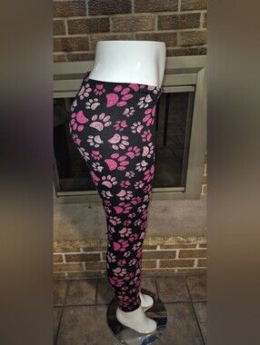 Just Cozy Fleece Leggings Dog Print XS/S & XL